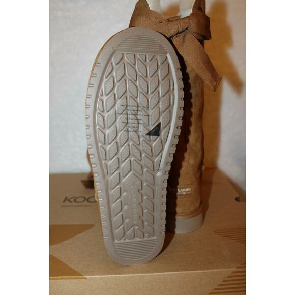 NIB Koolaburra UGG‎ Women's Tall Bow Suede Winter Boots Chestnut - Picture 6 of 7